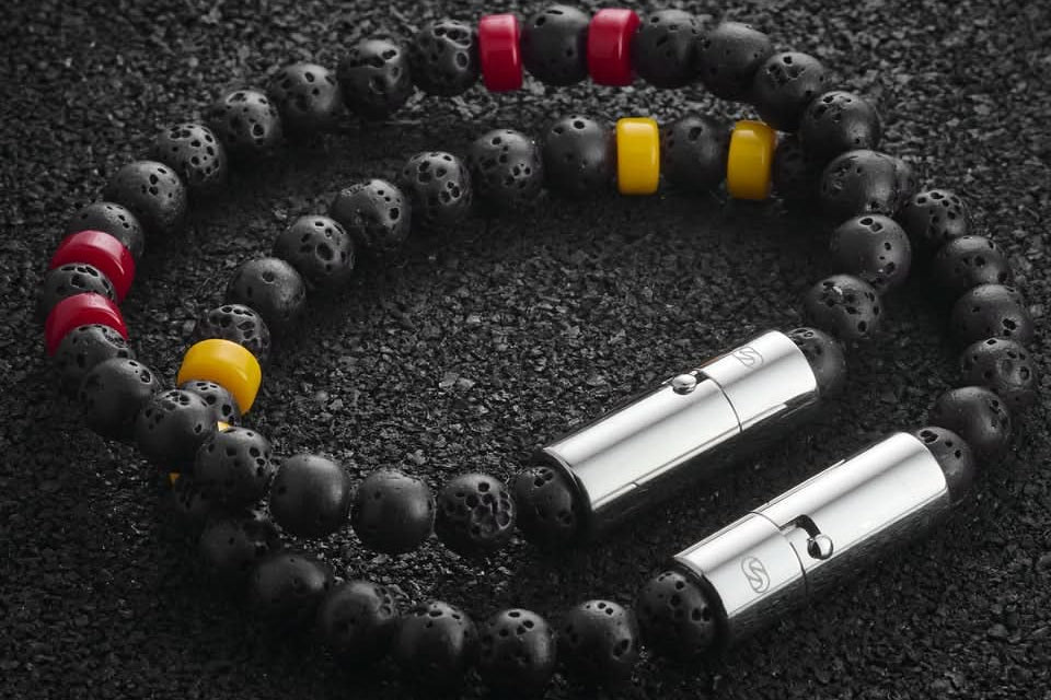 Asphalt-Perlenarmband – Rot