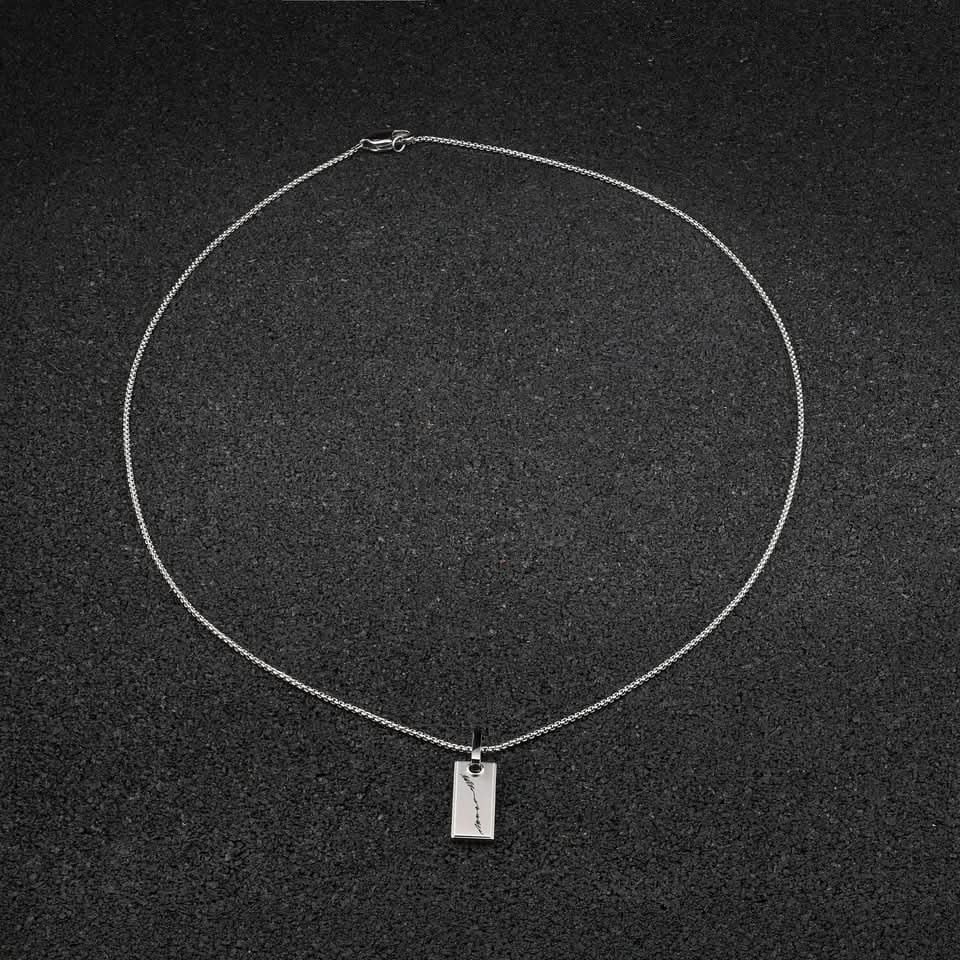 Stelvio Pass Pendant Square - Silver