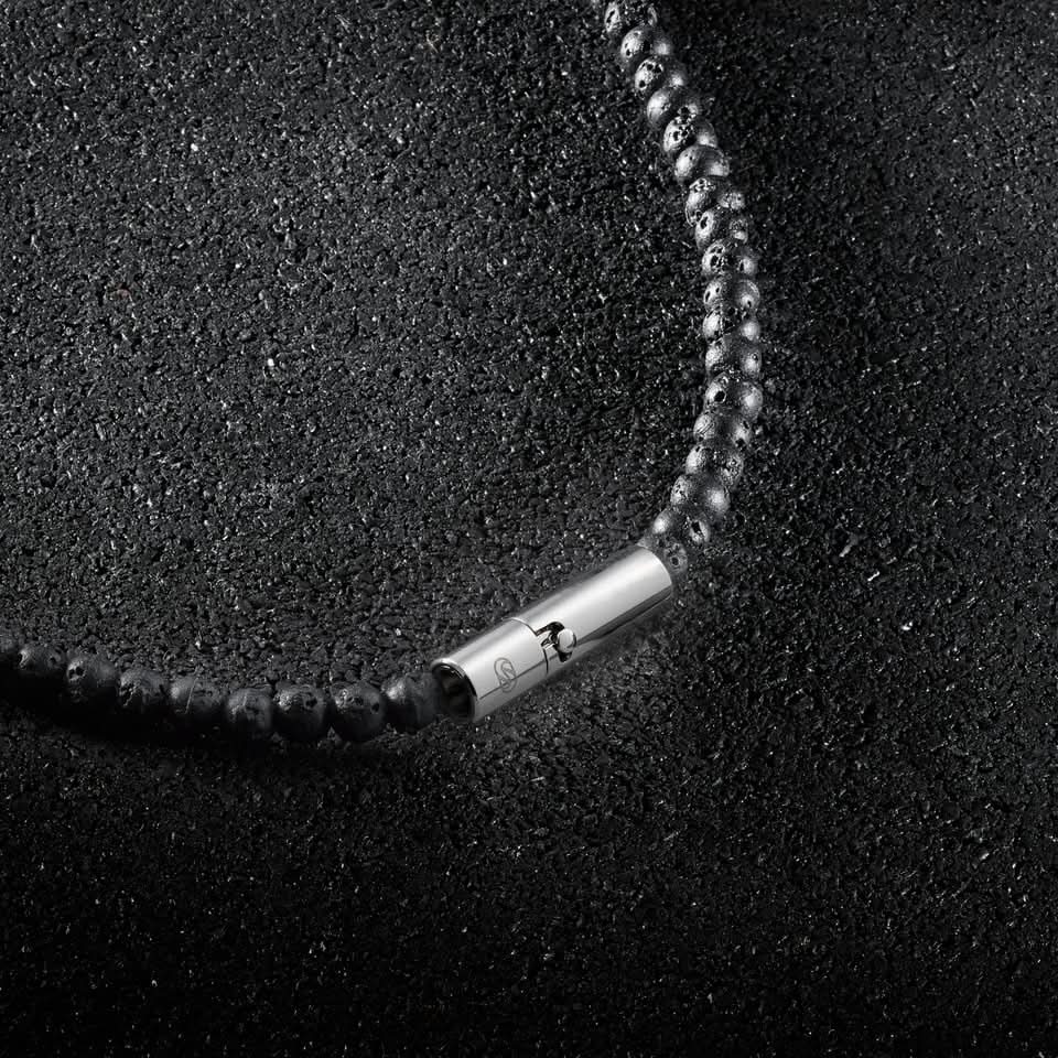Tarmac Bead Necklace - White