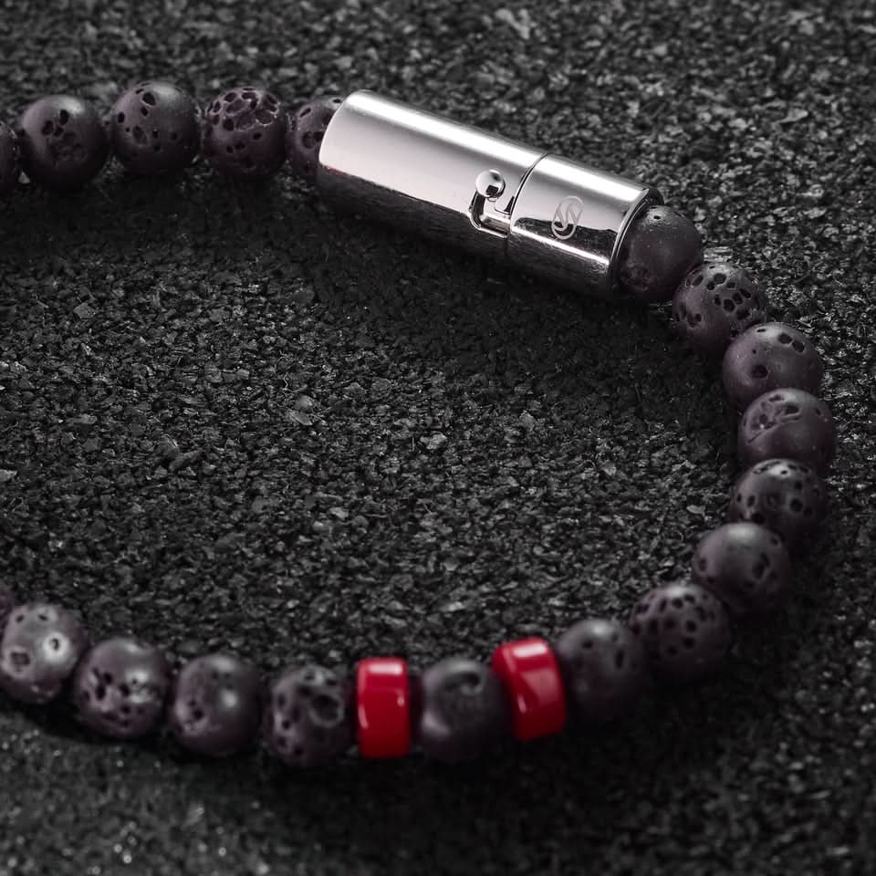 Tarmac Bead Bracelet - Red