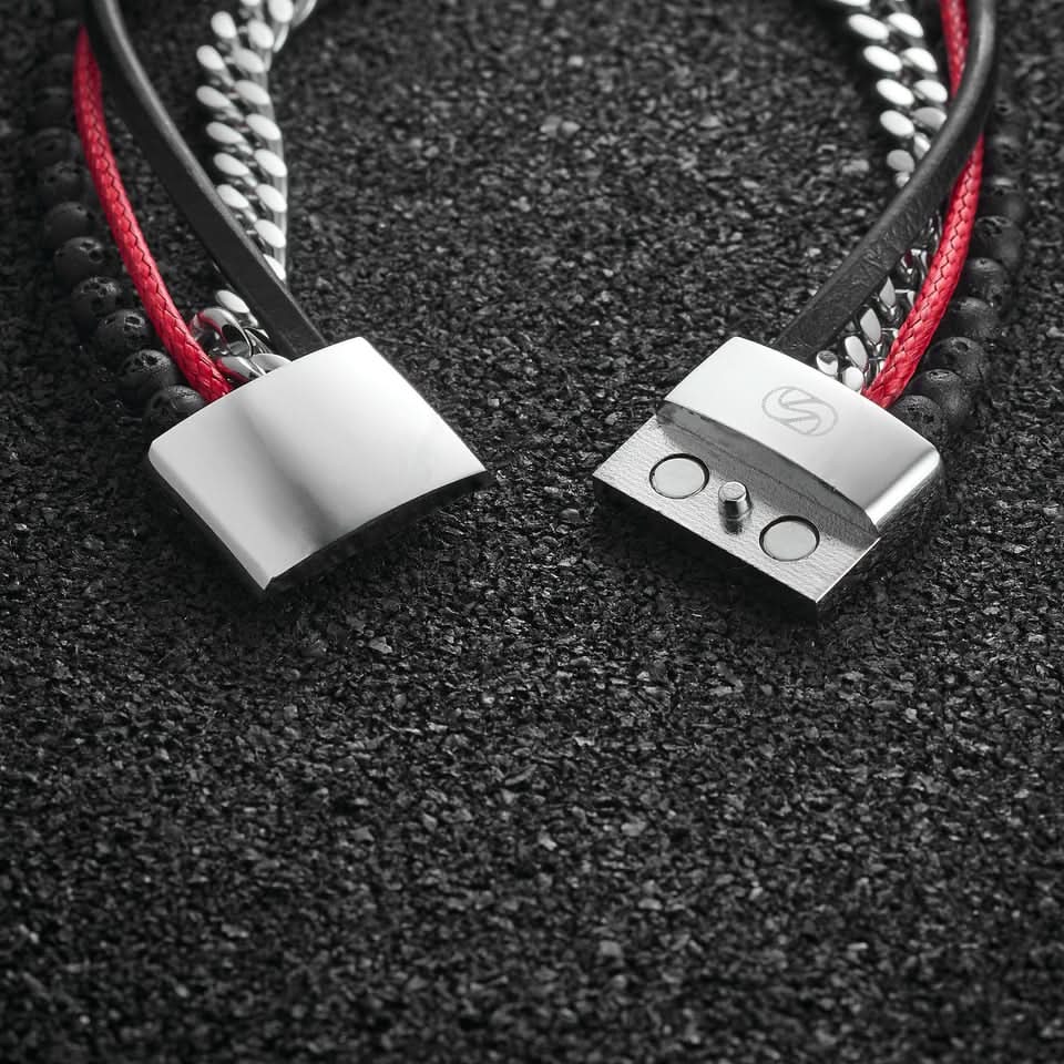 Tarmac Chain Multi-cuff Bracelet - Silver