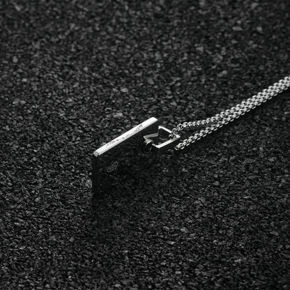 Chevron Pendant Square - Silver