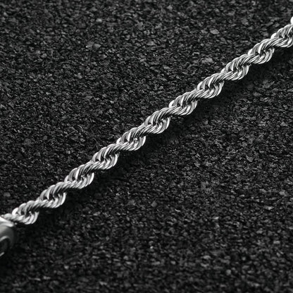 Stelvio Charm Rope Bracelet 3mm - Silver