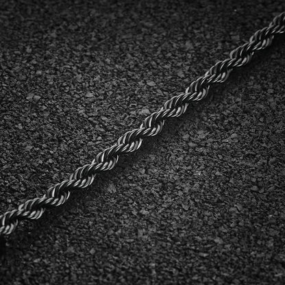 Stelvio Charm Rope Bracelet 3mm - Black