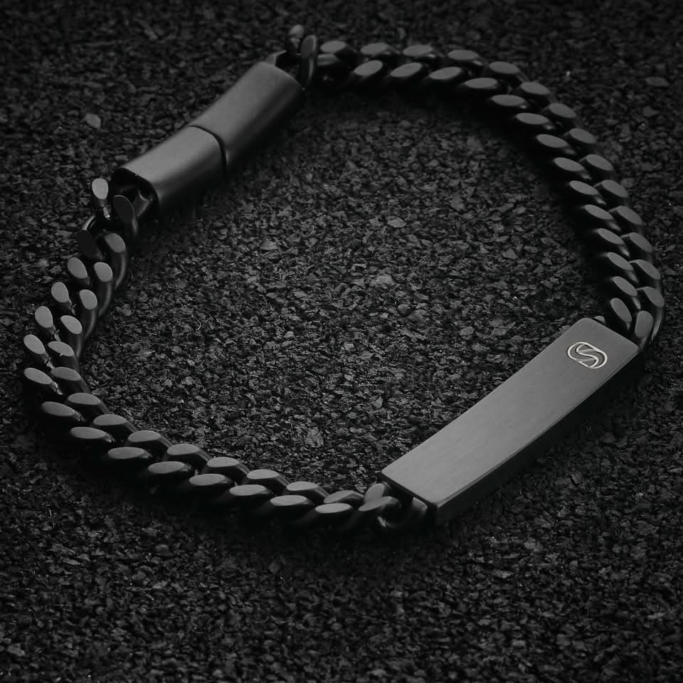 Open Road Cuban Bracelet - Black