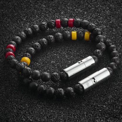 Tarmac Bead Bracelet - Red