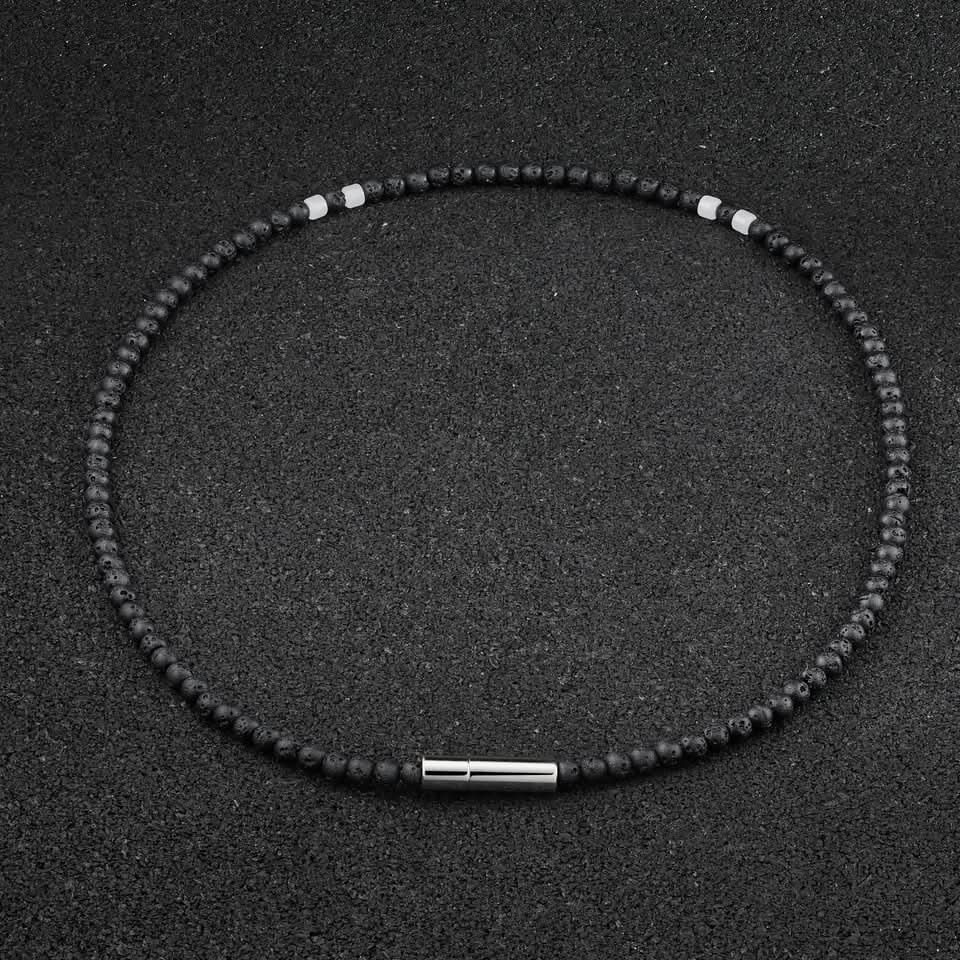 Tarmac Bead Necklace - White