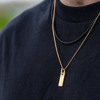 Stelvio Pass Pendant Square - Gold