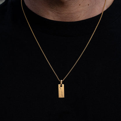 Stelvio Pass Pendant Square - Gold