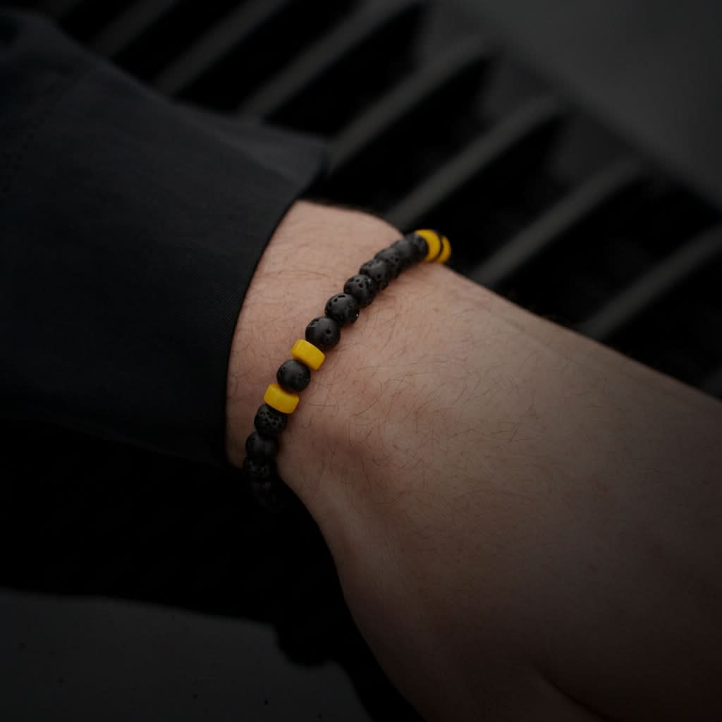 Tarmac Bead Bracelet - Yellow