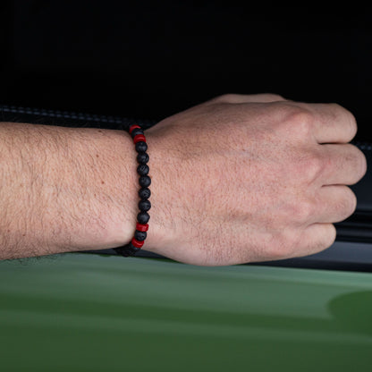 Tarmac Bead Bracelet - Red